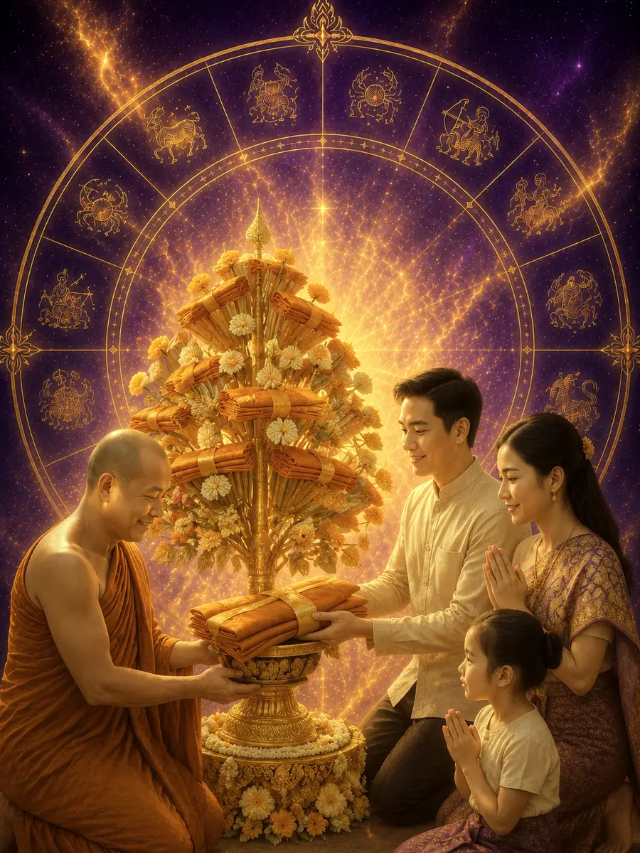 ฝันเห็นทอดผ้าป่า