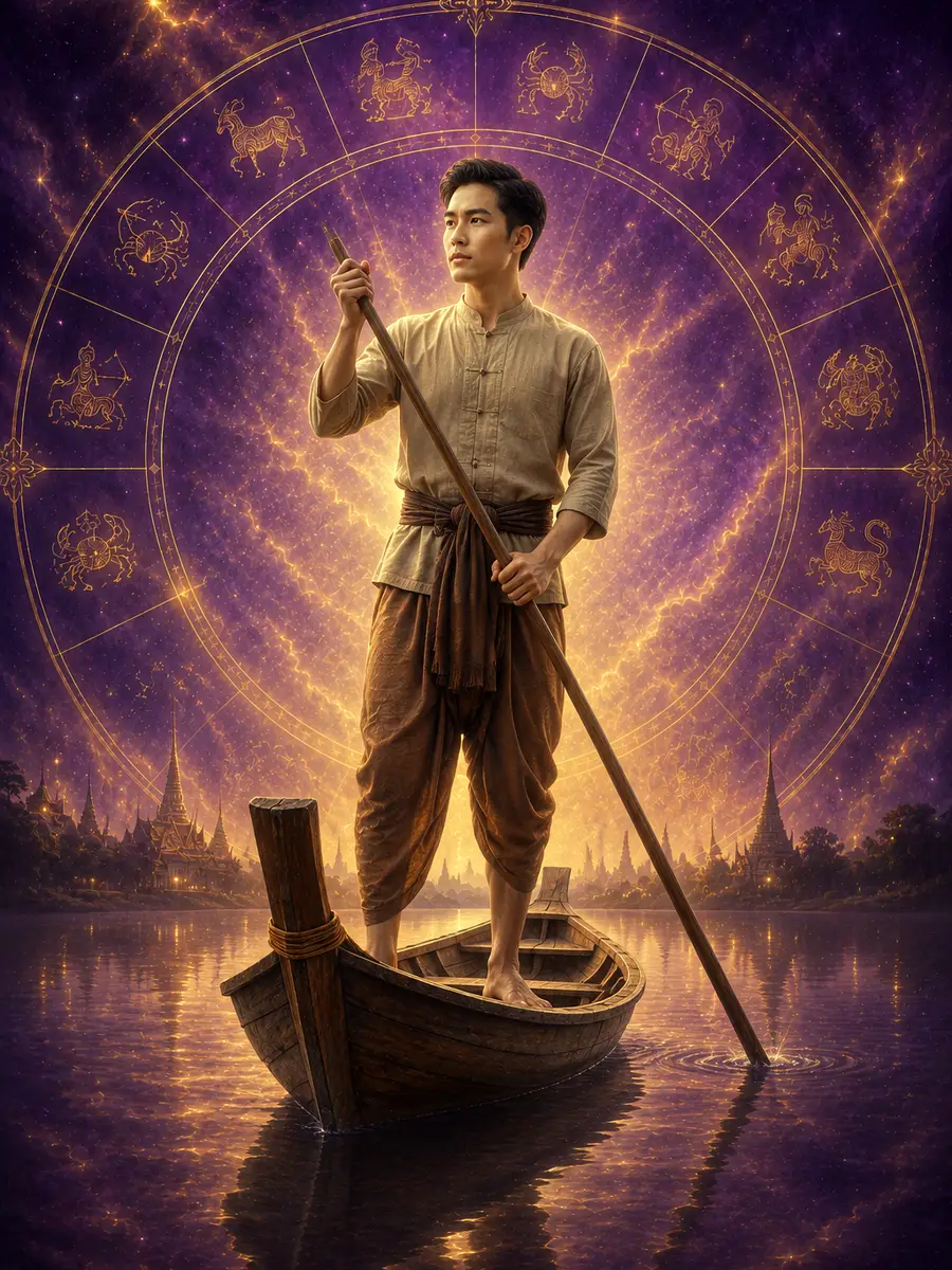 ฝันว่าถ่อเรือ