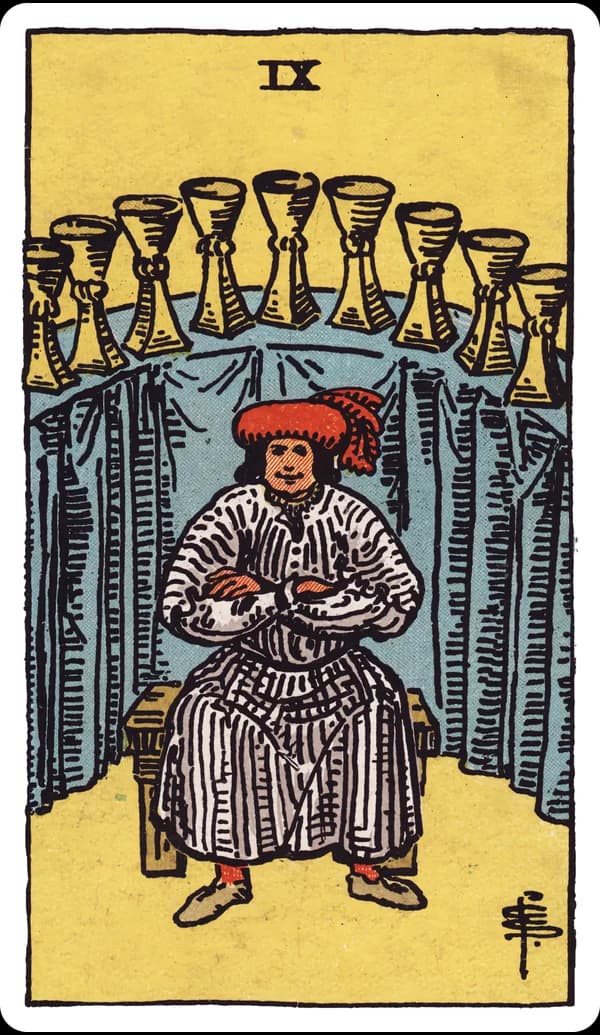 ไพ่ เก้าแห่งถ้วย (Nine of Cups)