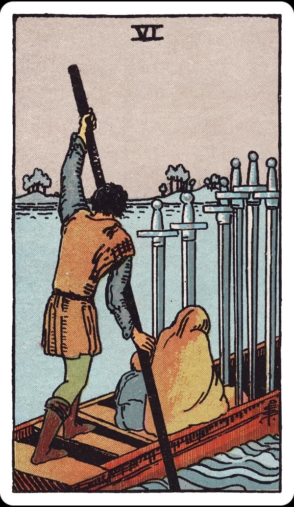 ไพ่ หกแห่งดาบ (Six of Swords)