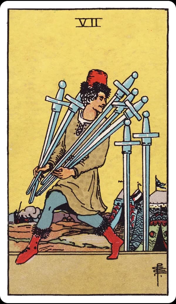 ไพ่ เจ็ดแห่งดาบ (Seven of Swords)