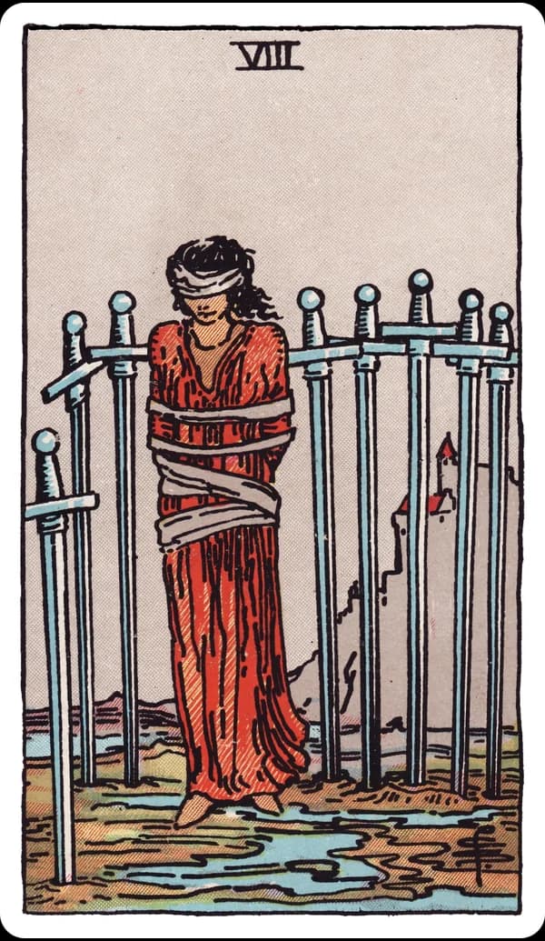 ไพ่ แปดแห่งดาบ (Eight of Swords)
